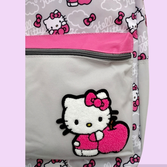Nwt Hello Kitty Sanrio Pink & Grey Backpack - Picture 6 of 6